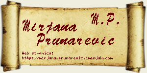 Mirjana Prunarević vizit kartica